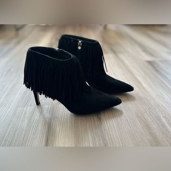 Sam Edelman fringe suede ankle booties 6 - Picture 1 of 10